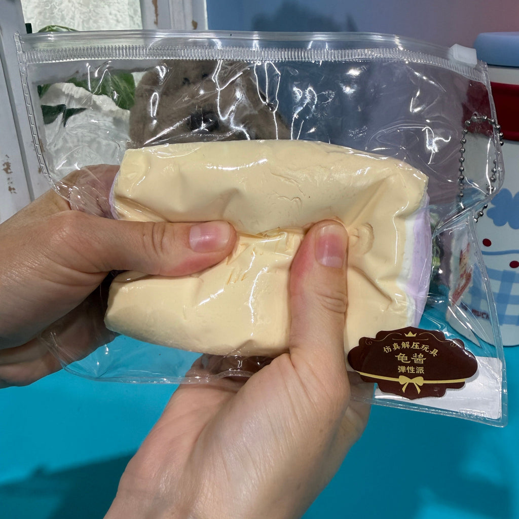 Vanilla Swiss Roll Taba Squishy Toy Soft Bakery Dessert Squishy