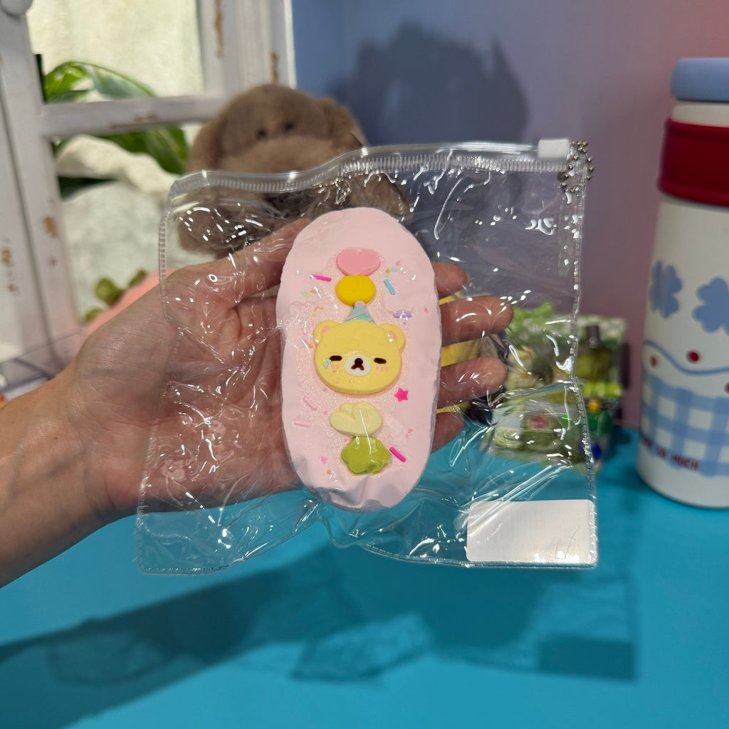 Strawberry Bear Cream Stick Taba Squishy Toy Kawaii Dessert Squishy