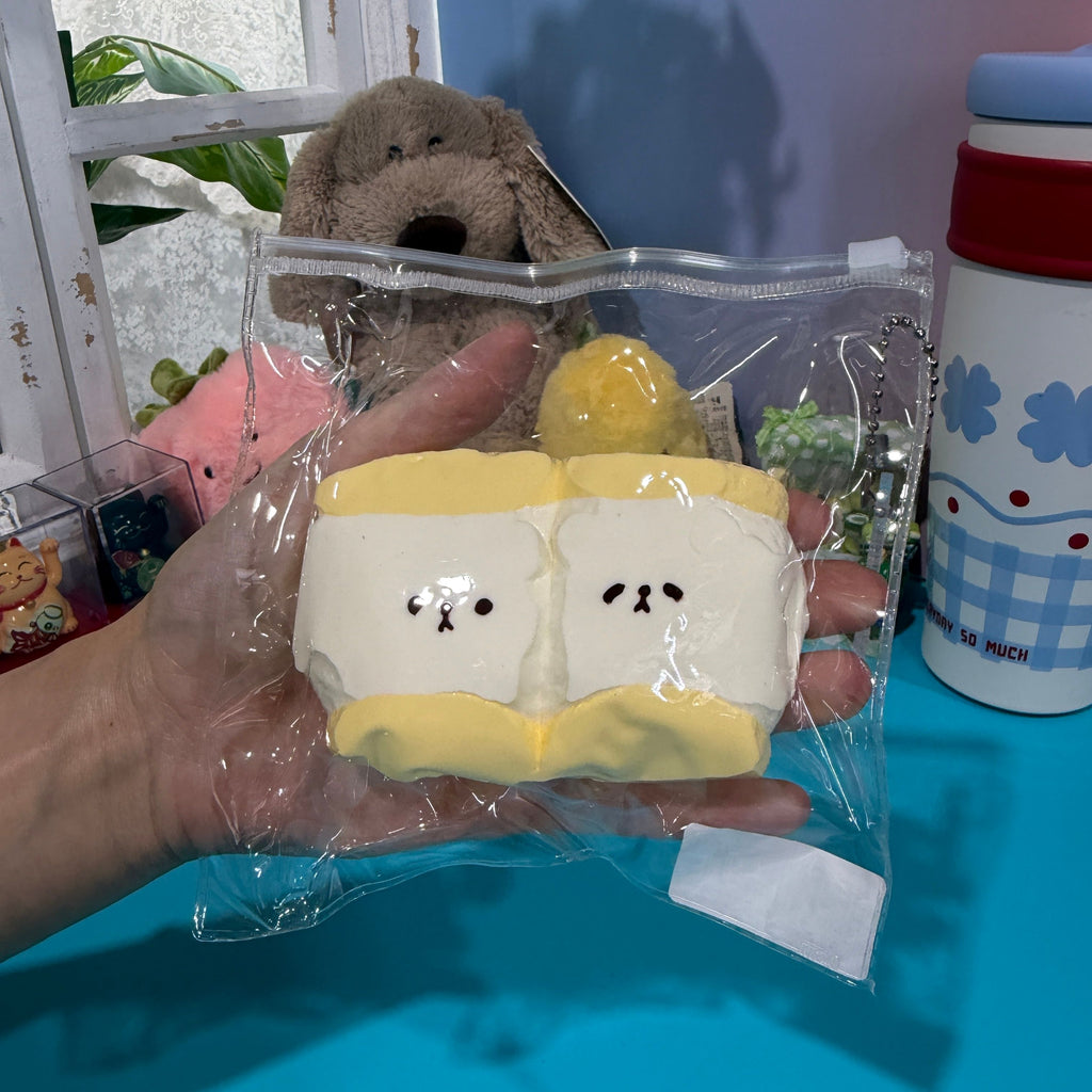Stuffed Mochi Bear Taba Squishy Toy Cute Japanese Dessert Squishy
