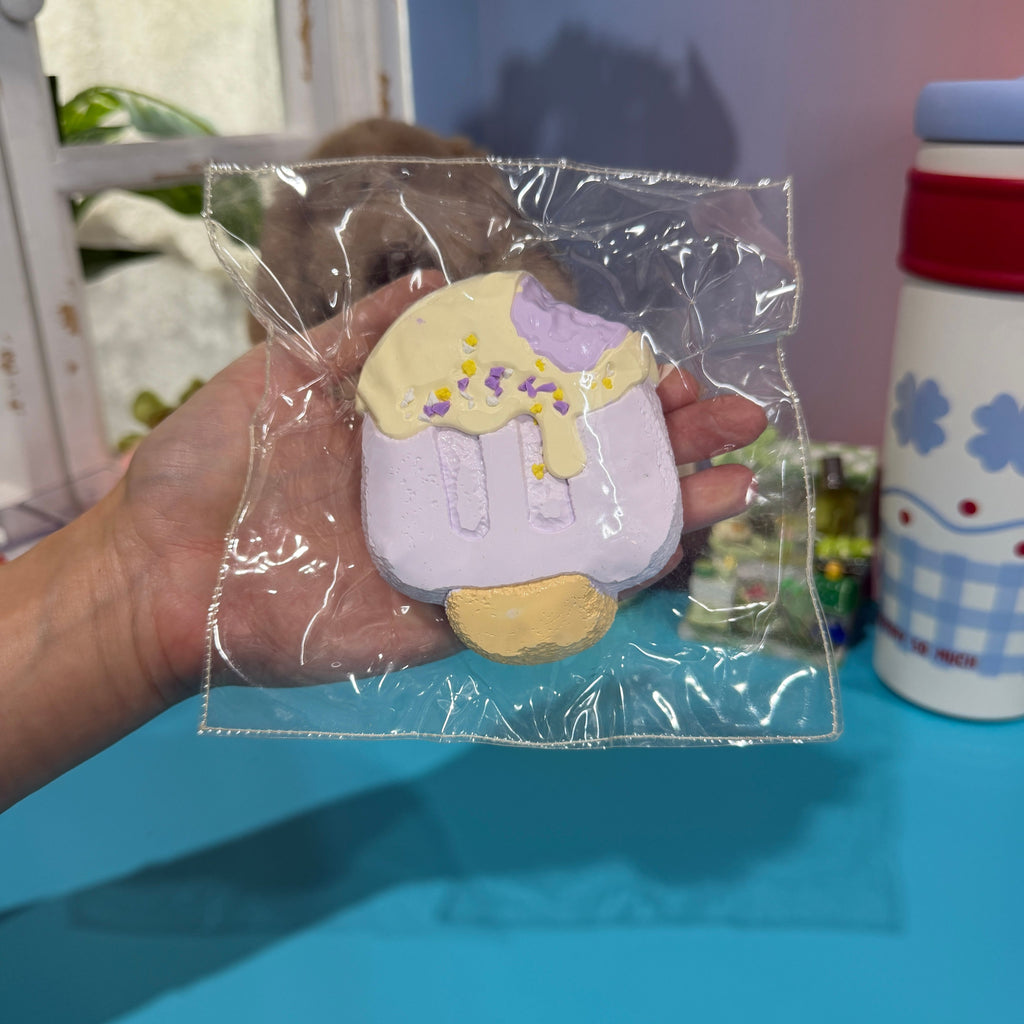 Taro Ice Cream Taba Squishy Toy Purple Dessert Squishy