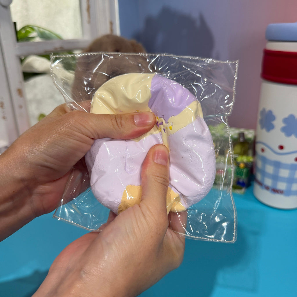 Taro Ice Cream Taba Squishy Toy Purple Dessert Squishy