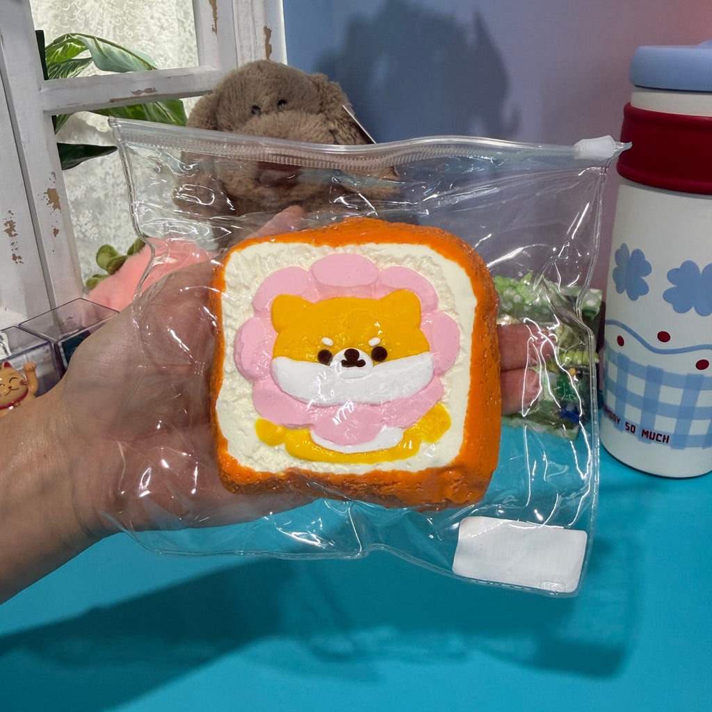 Puppy Toast Taba Squishy Toy Cute Dog Bakery Squishy
