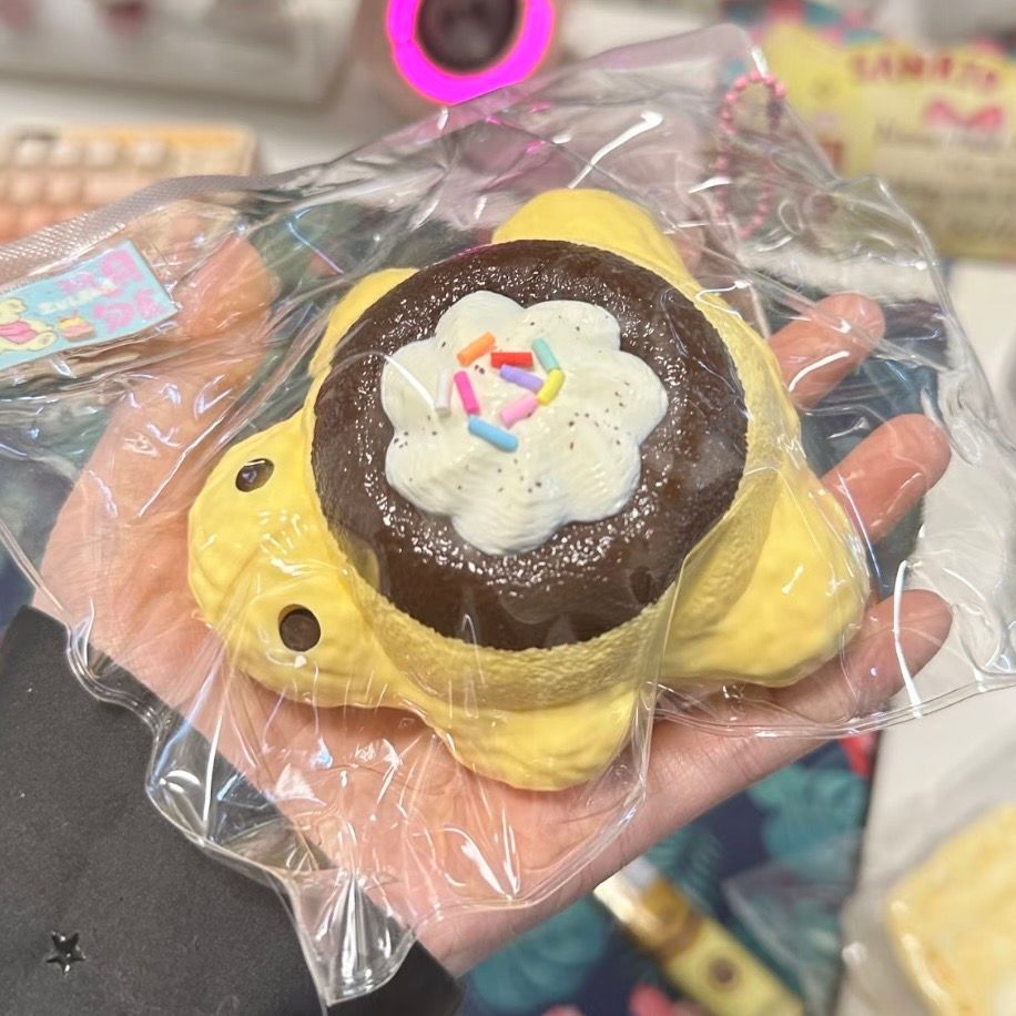 Pudding Turtle Taba Squishy Toy Cute Animal Dessert Squishy