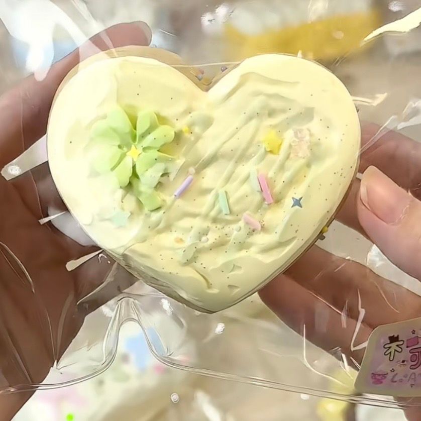 Heart Mille Crepe Taba Squishy Toy Cute Dessert Squishy