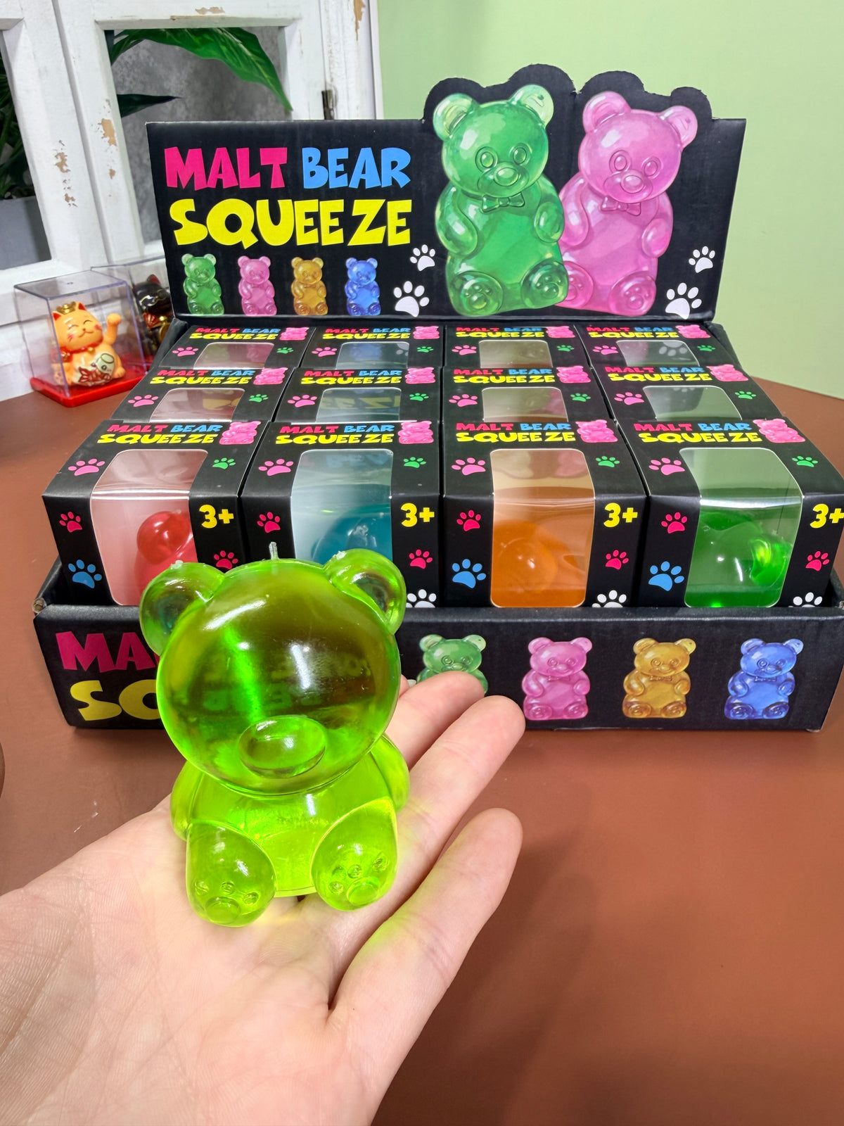 Maltose Bear Random Color Stress Relief Ball Cute Squishy Sensory Squeeze Toy