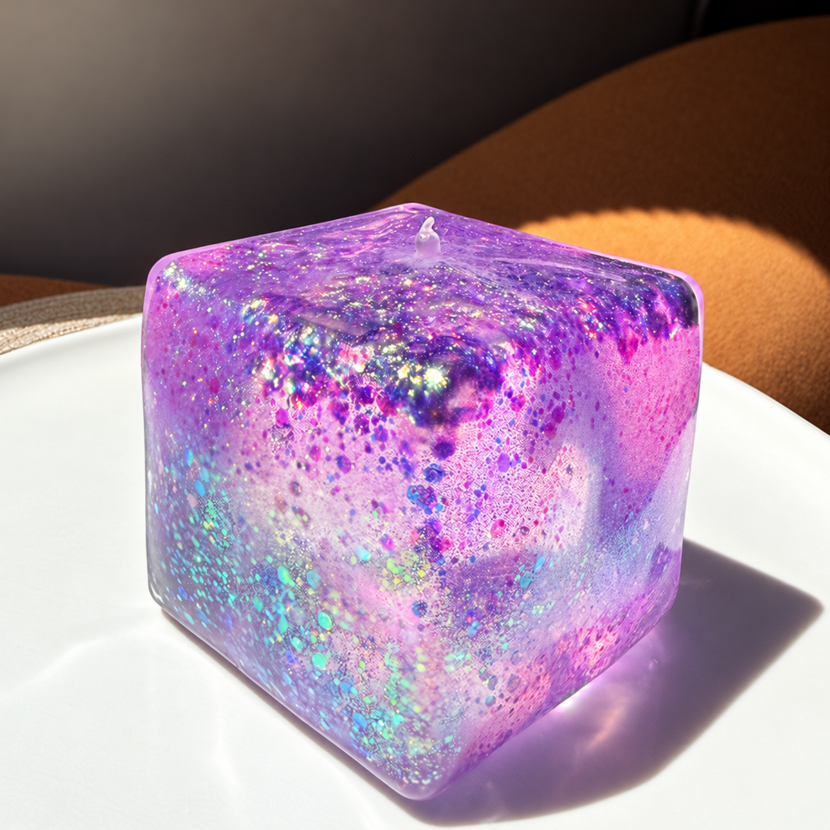 Gaint Cube Glitter Random Color Stress Relief Ball Soft Squishy Sensory Desk Toy