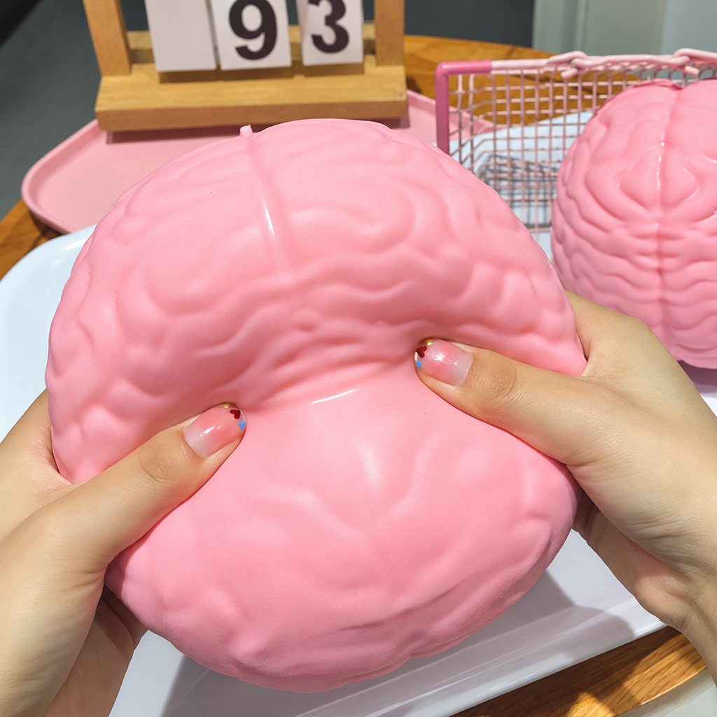 Jumbo Brain Flower Stress Ball Toy Weird Funny Sensory Squishy