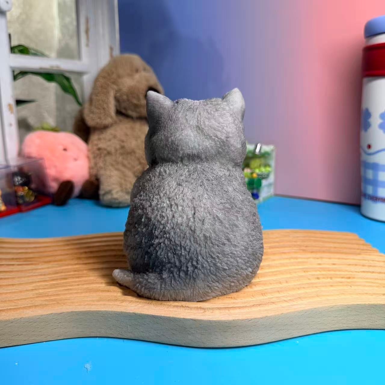 White Sitting Cat Taba Squishy Toy Cute Cat Sensory Squishy