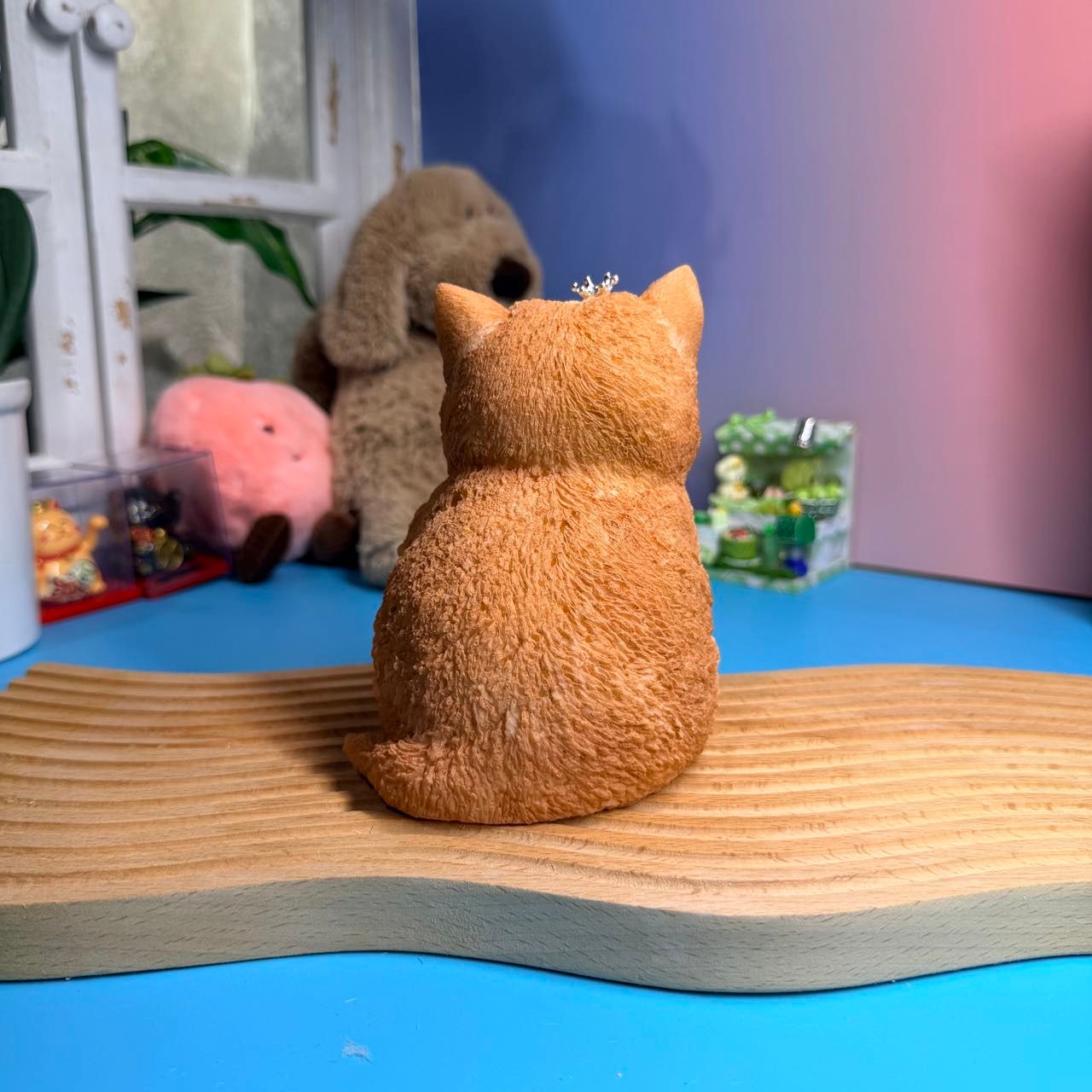 Yellow Sitting Cat Taba Squishy Toy Cute Animal Fidget Squishy