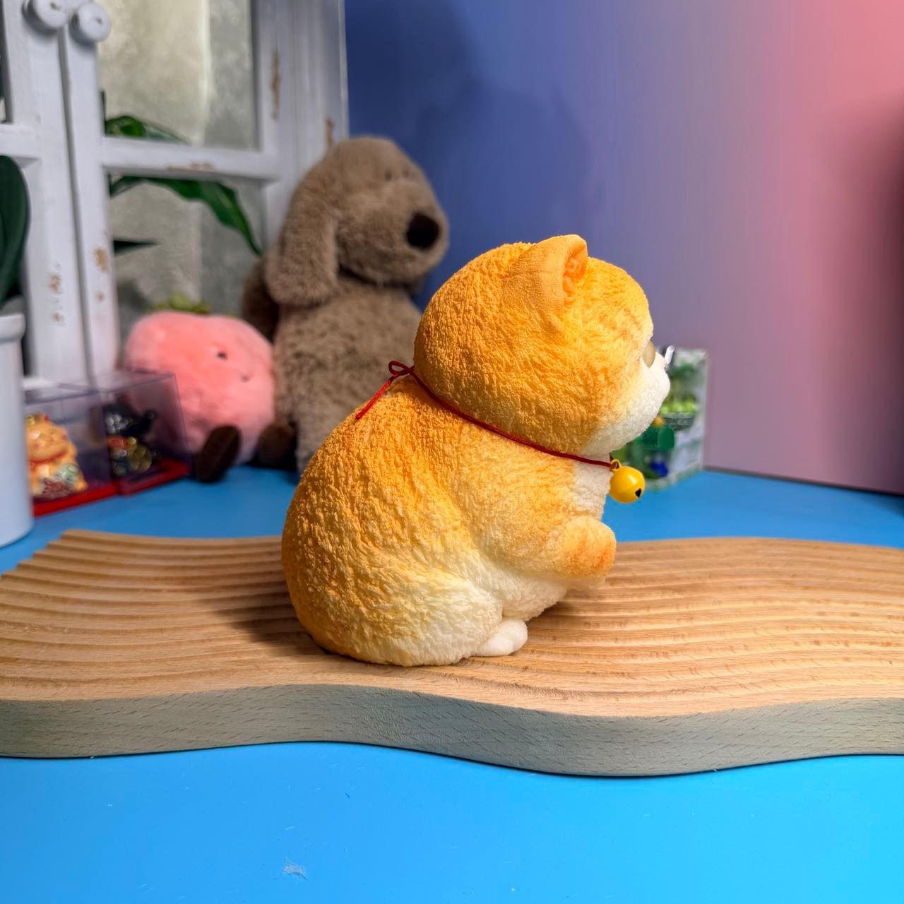 Brown Bell Cat Taba Squishy Toy Cute Kitty Slow Rising Squishy