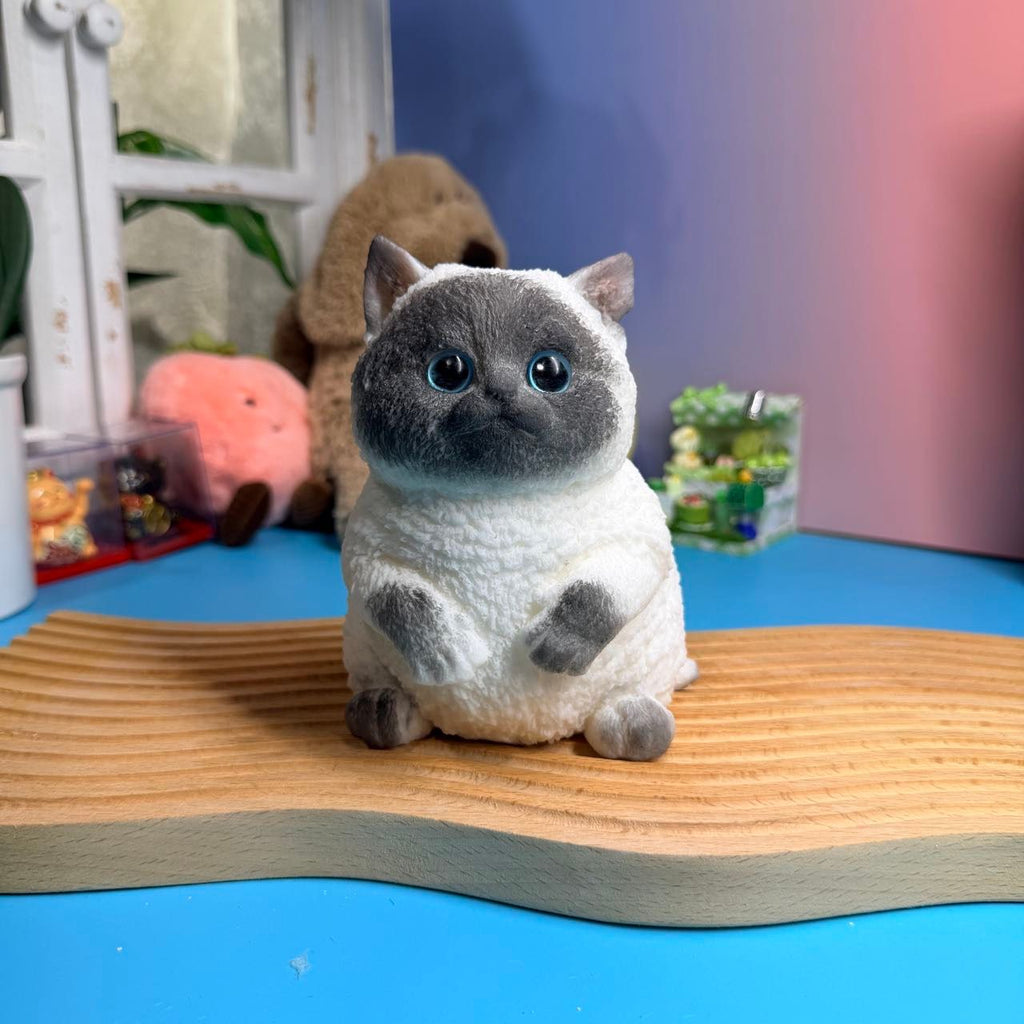 Siamese Sitting Cat Taba Squishy Toy Cute Cat Slow Rising Squishy