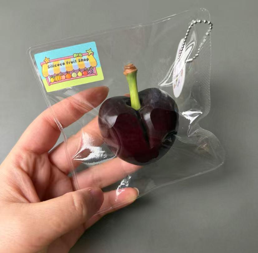 L107-Cherry Fruit Squishy Sensory Fidget Toy Cute Kawaii Squeeze Toy ASMR Novelty Gift