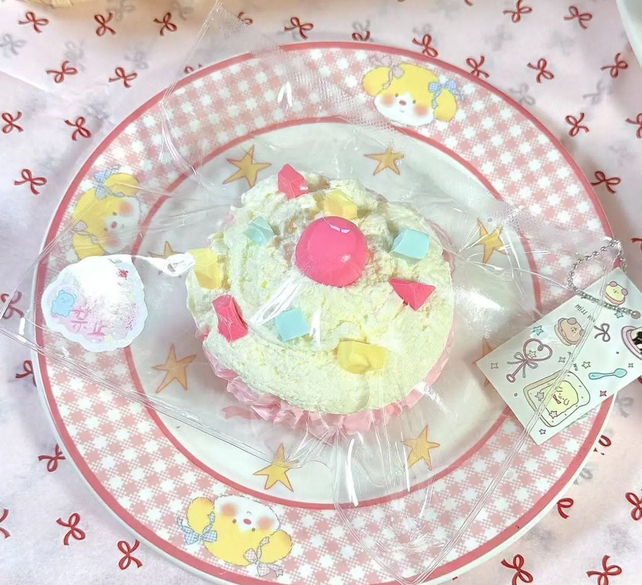 Coconut Jelly Cake Taba Squishy Toy Tropical Dessert Squishy