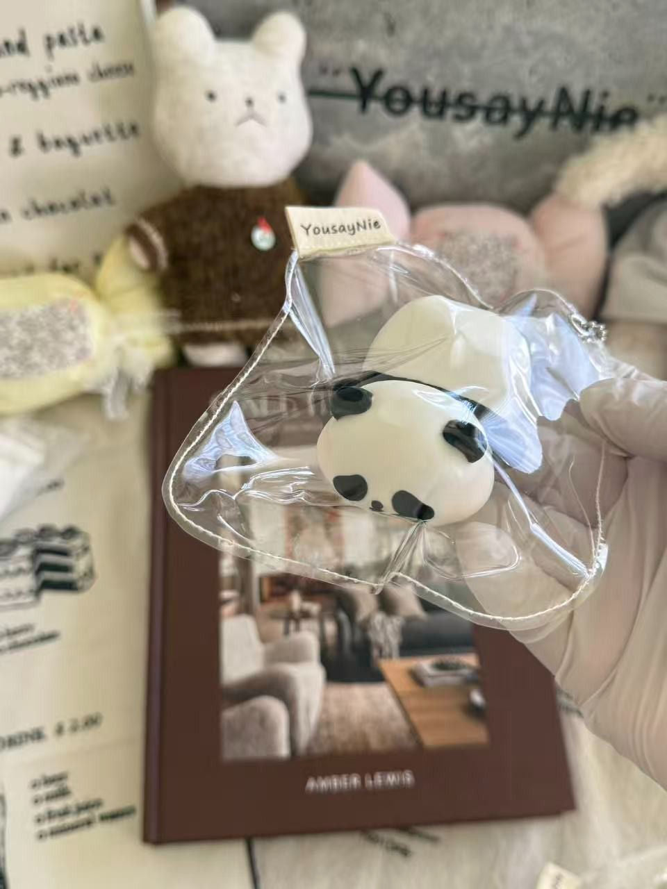 Lying Panda Taba Squishy Toy Kawaii Animal Squishy