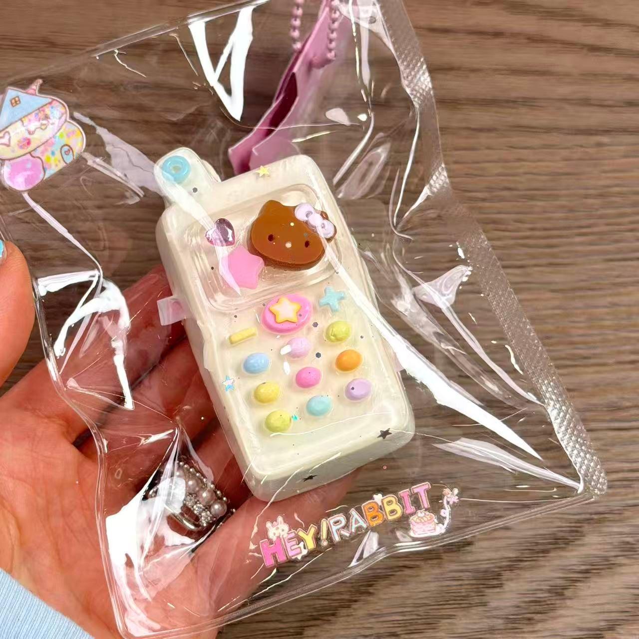 Milk Hello Kitty Phone Taba Squishy Toy Cute Retro Phone Squishy