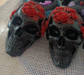Red Flower Black Skull Taba Squishy Toy Dark Aesthetic Squishy