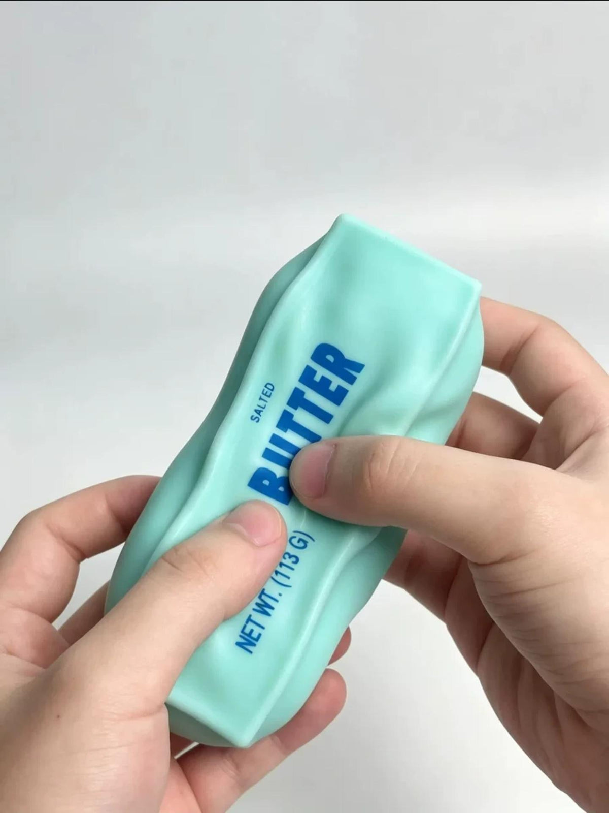 Blue Crunchy Brick Butter Stick Stress Relief Ball Kawaii Squeeze Toy Fidget Sensory Toy Gift Happy Fun Park