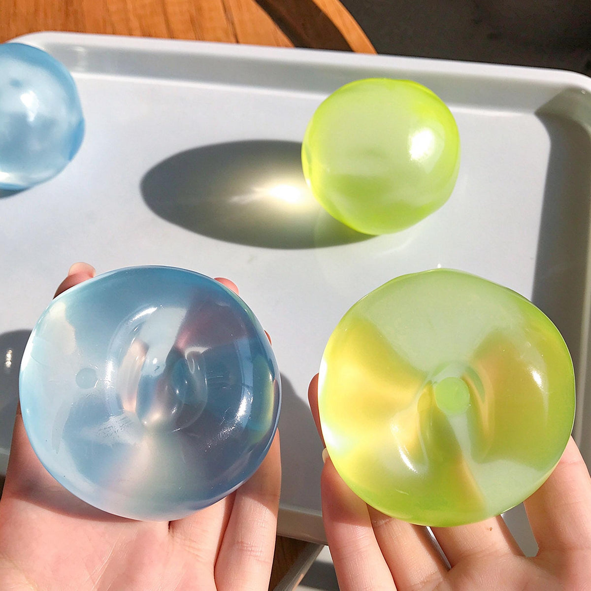 Coconut Oil 2.36in Multicolor Stress Relief Ball Soft Squishy Sensory Fidget Toy Relaxation Toy Tactile Squeeze Toy Happy Fun Park