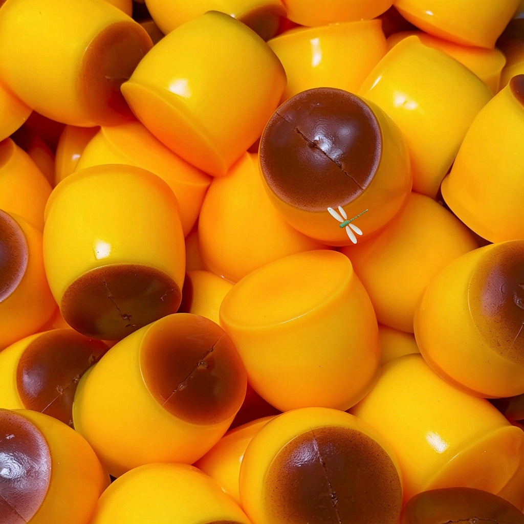 Caramel Pudding Crunchy Brick Filled Sensory Fidget Toy Stress Relief Ball Happy Fun Park