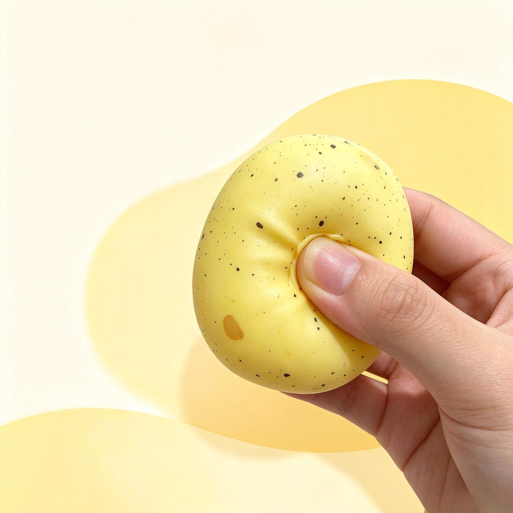 Vasline Mashed Potato Stress Relief Ball Yellow Color Soft Squeeze Toy Sensory Fidget Toy ASMR Desk Toy Happy Fun Park