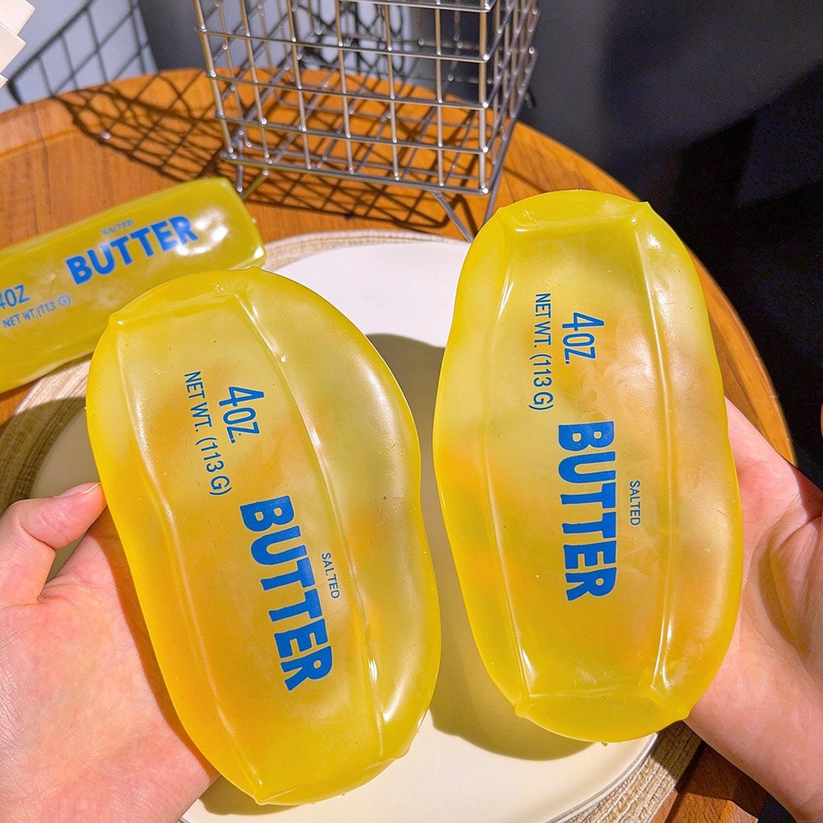 Yellow Vaseline Butter Stick Stress Relief Ball Creamy Soft Squishy Slow Rising Squeeze Toy Kawaii Fidget Sensory Toy Happy Fun Park