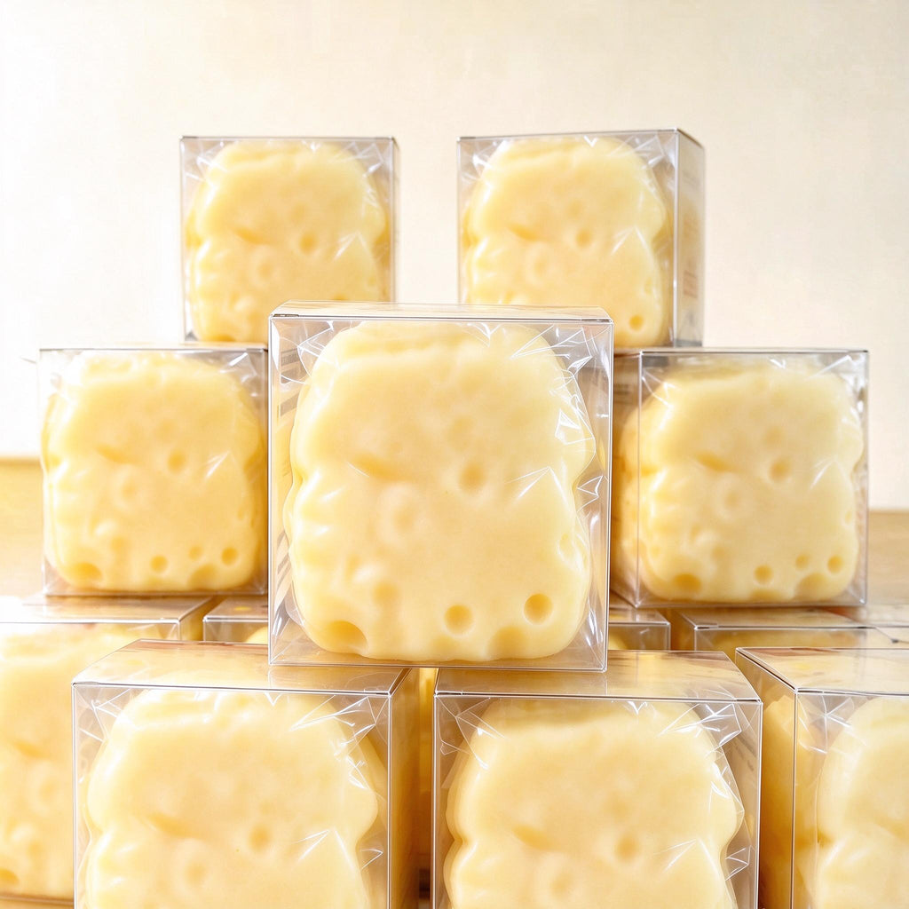 Vaseline Cheese Block 2.36in Stress Relief Ball Soft Squeeze Toy Sensory Fidget Desk Toy Happy Fun Park