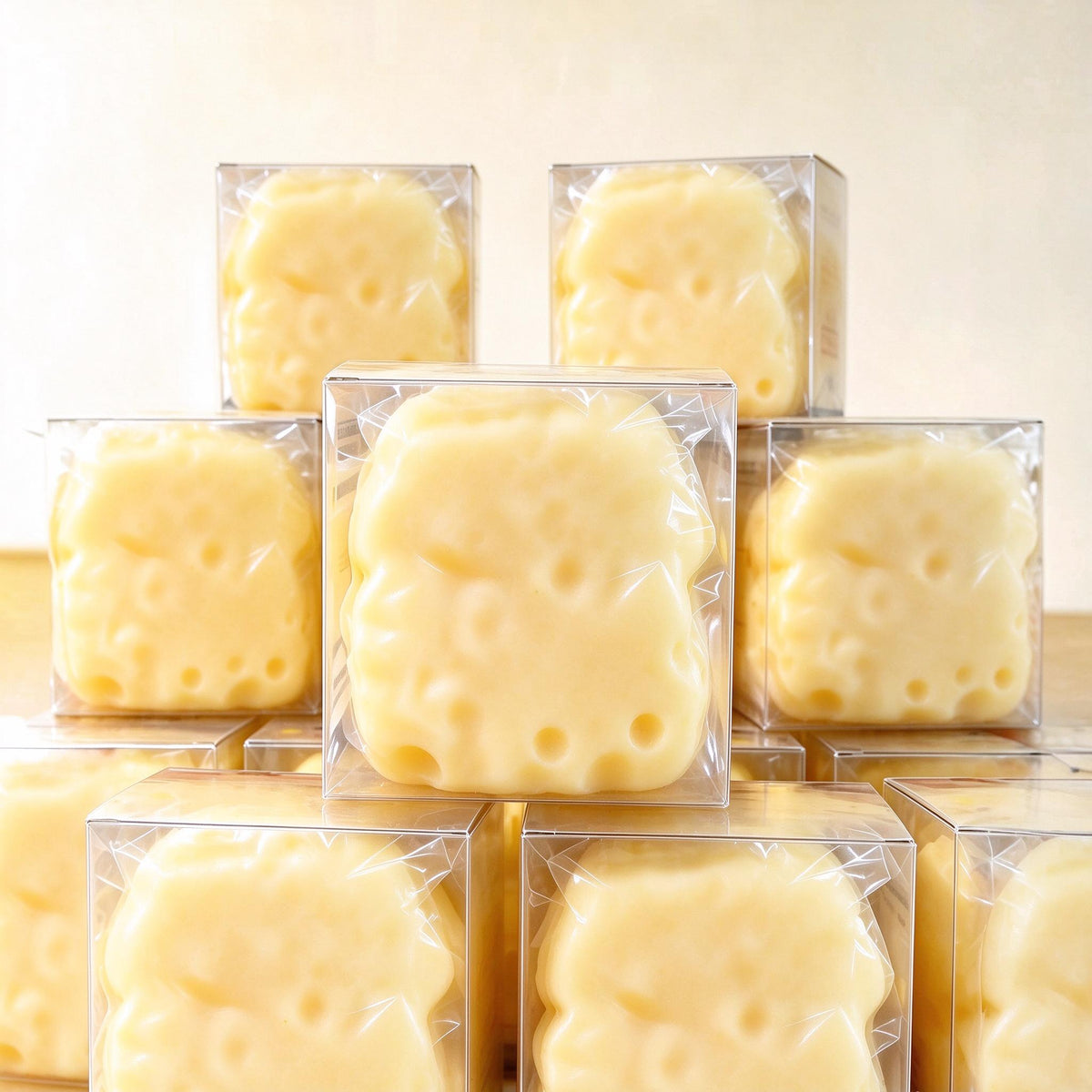 Vaseline Cheese Block 2.36in Stress Relief Ball Soft Squeeze Toy Sensory Fidget Desk Toy Happy Fun Park