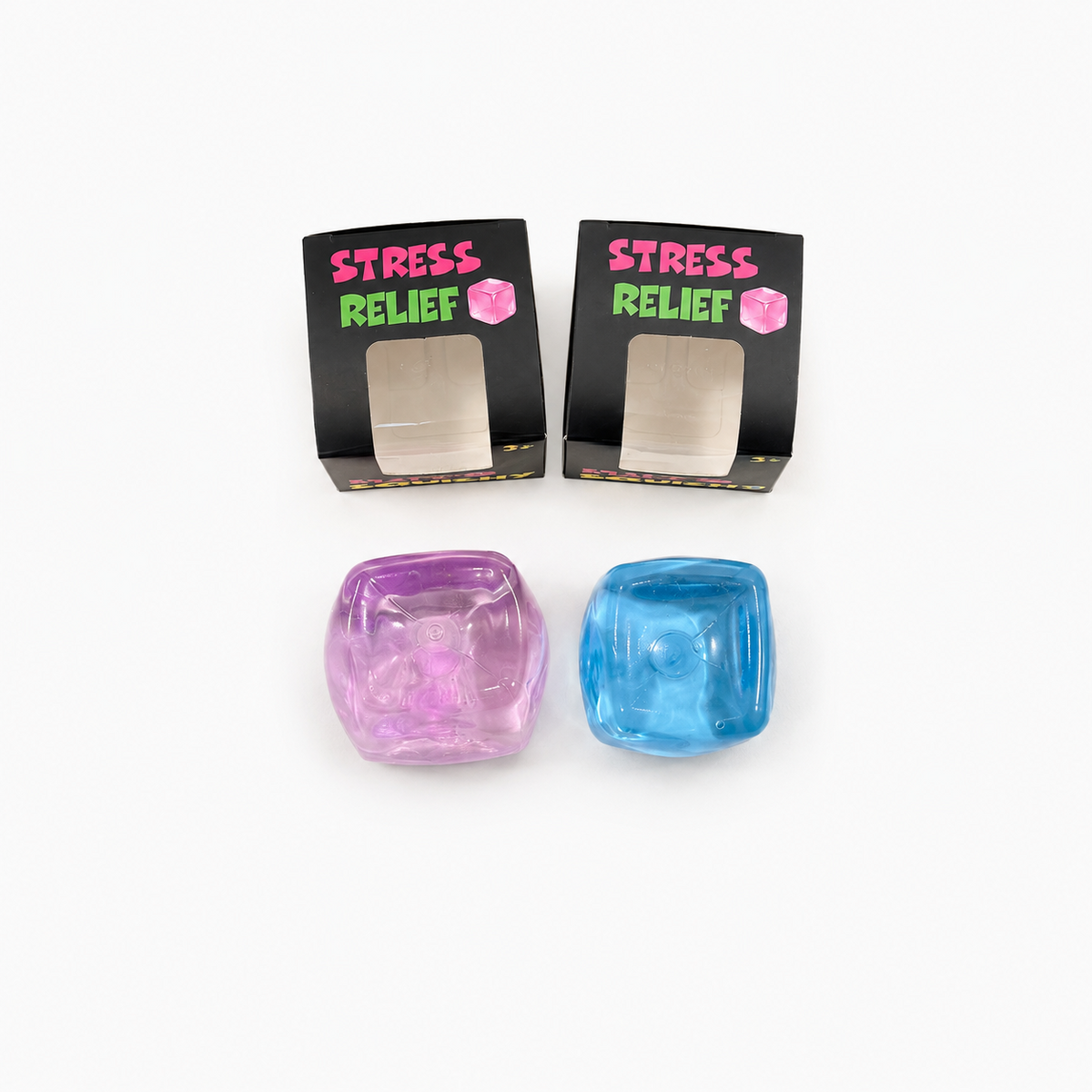 Ice Cube With Box Random Color Stress Relief Ball Soft Squishy Sensory Desk Toy
