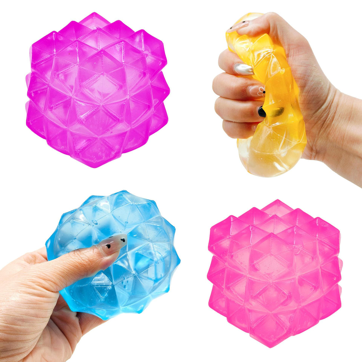 Diamond Cube Random Color Stress Relief Ball Sensory Squeeze Fidget Desk Toy
