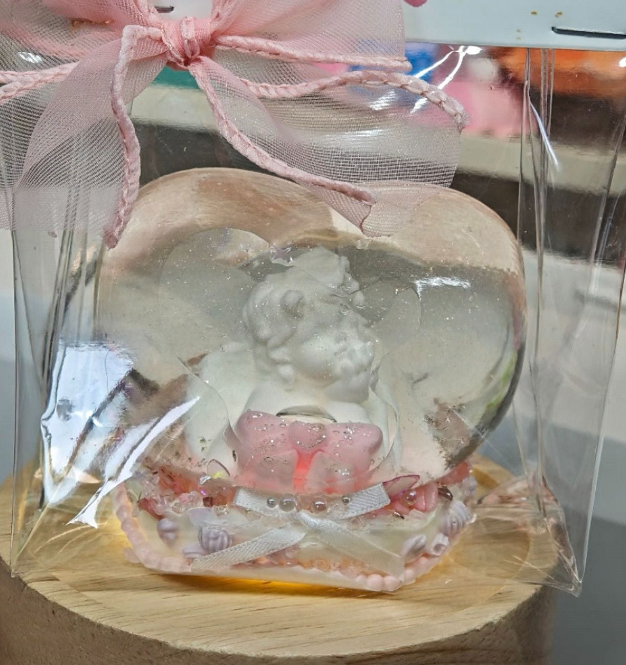 Heart Angel Crystal Ball Taba Squishy Toy Fantasy Kawaii Collectible