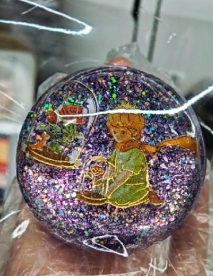 Purple Little Prince Crystal Ball Taba Squishy Toy Fantasy Kawaii Collectible