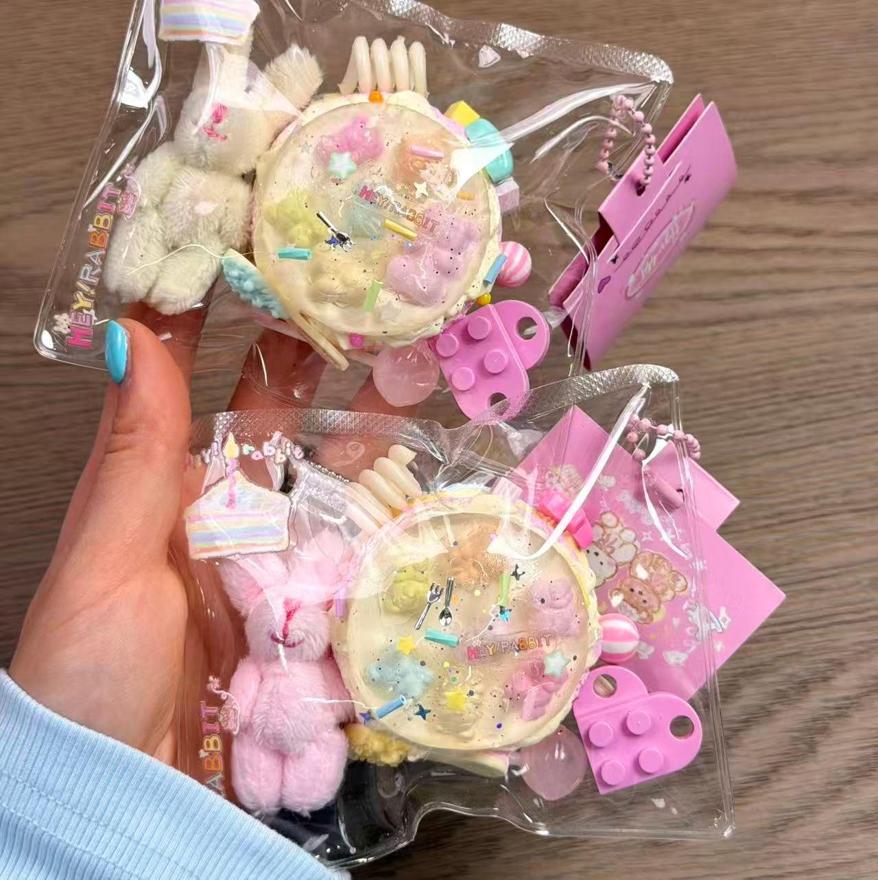 Transparent Bear Burger Taba Squishy Toy Cute Food Squishy