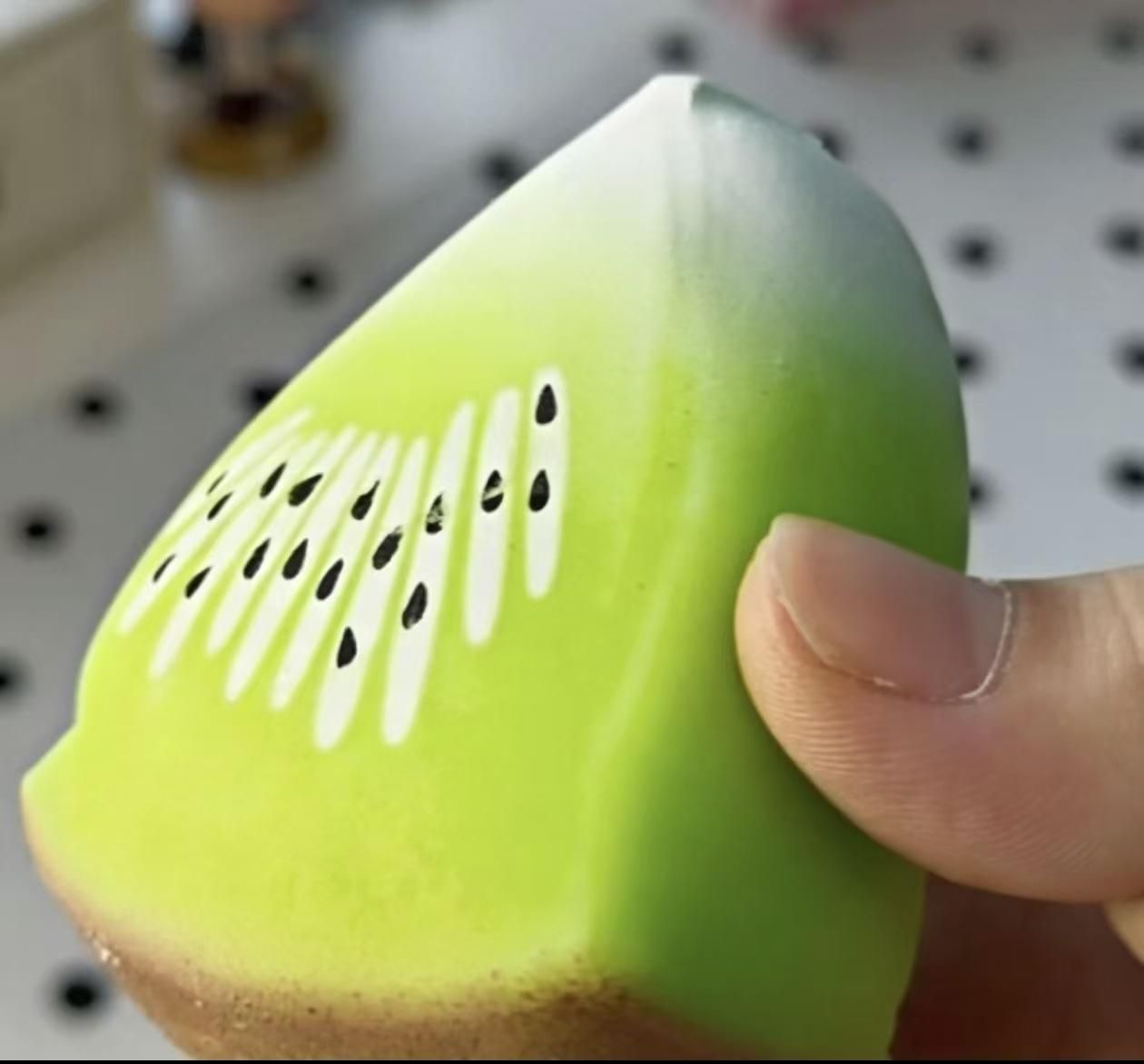 Kiwi Slice Stress Ball Toy Realistic Fruit Sensory Squishy