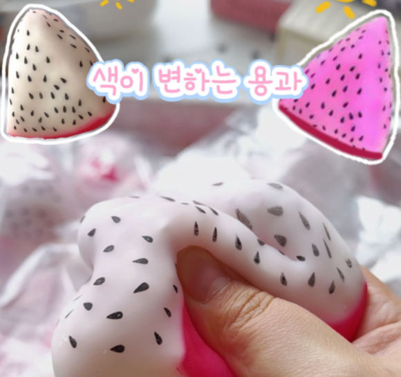 Color Changing Dragon Fruit Stress Ball Toy Color Change Fruit Squishy