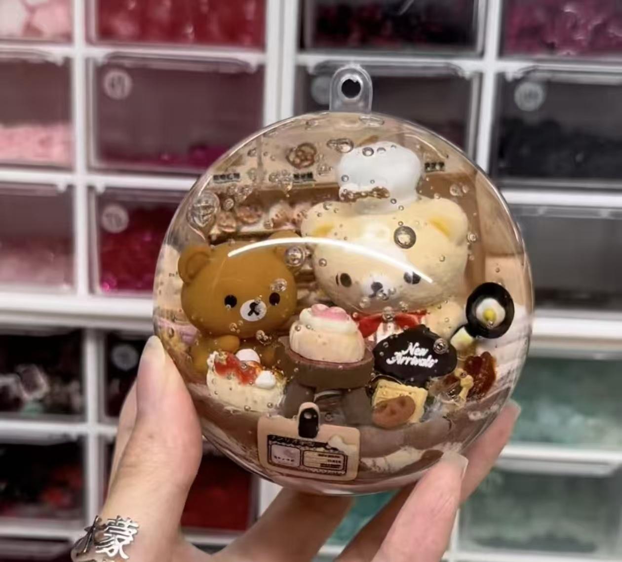 Rilakkuma Cozy Bakery House Handmade Ball Stress Ball Toy Cute Bear Squishy