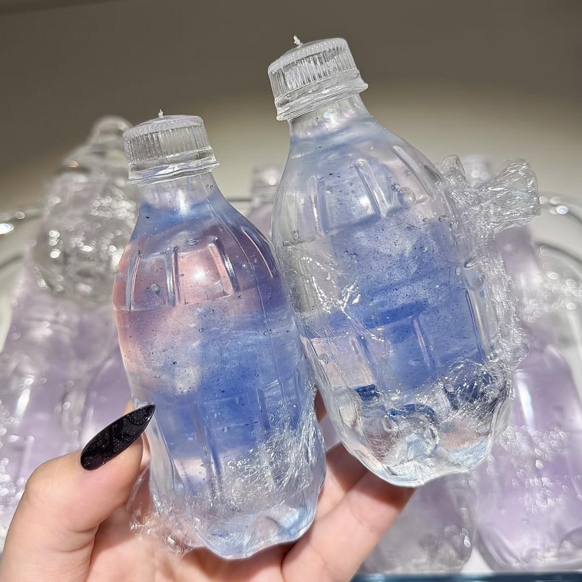 Blue Marble Soda Stress Ball Toy Cute Drink Squishy