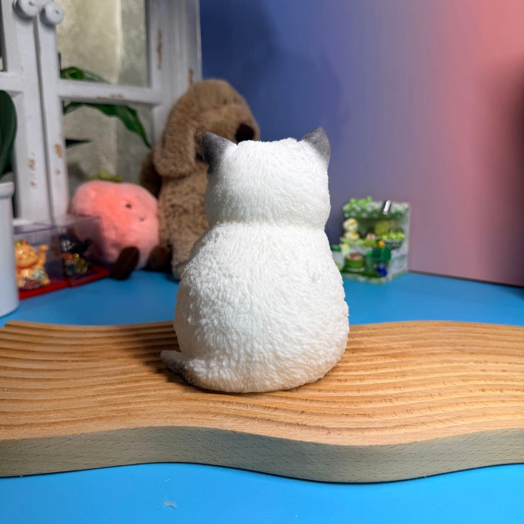 Siamese Sitting Cat Taba Squishy Toy Cute Cat Slow Rising Squishy
