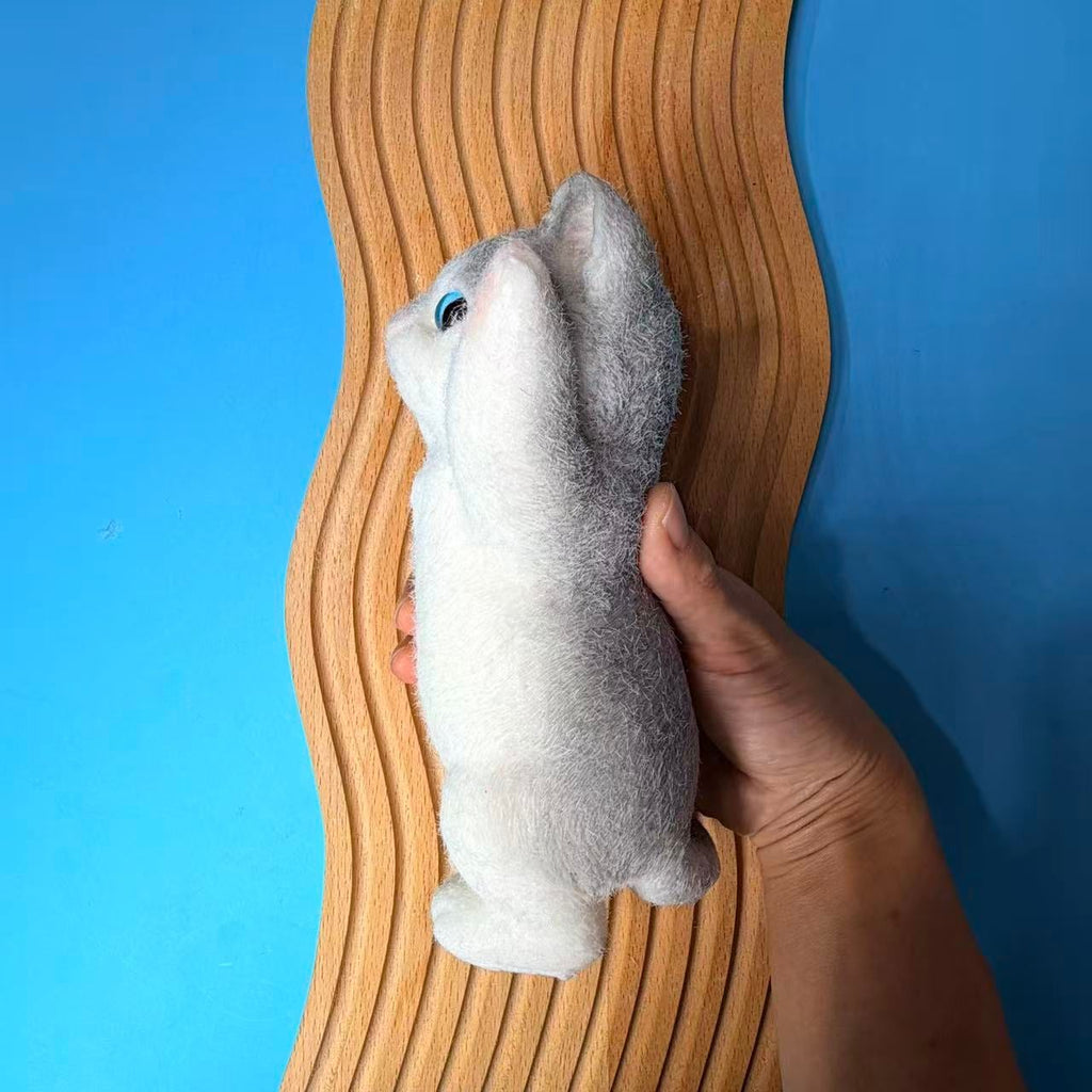 White Cradle Cat Taba Squishy Toy Kawaii Cat Sensory Squishy