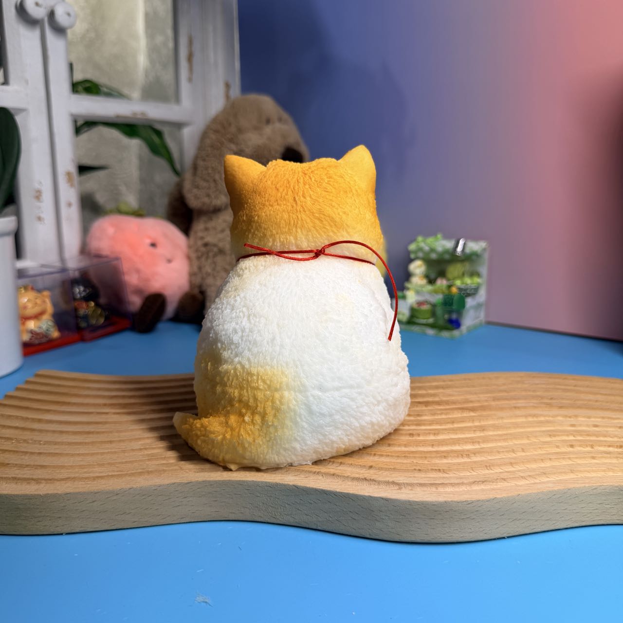 Yellow Bell Cat Taba Squishy Toy Kawaii Cat Collectible Squishy