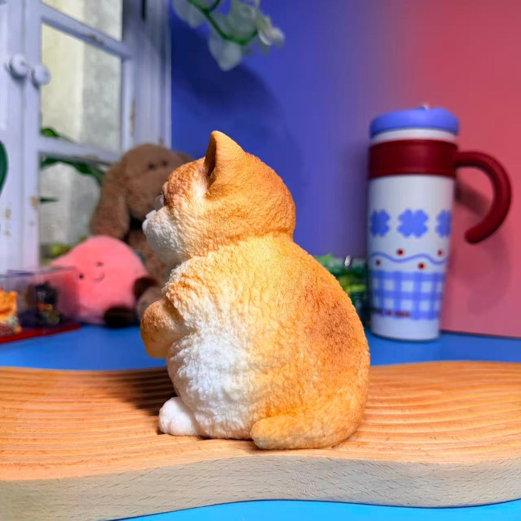 Brown Sitting Cat Taba Squishy Toy Kawaii Cat Slow Rising Squishy