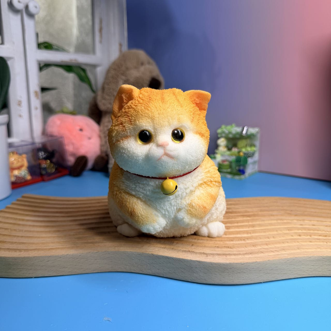 Brown Bell Cat Taba Squishy Toy Cute Kitty Slow Rising Squishy