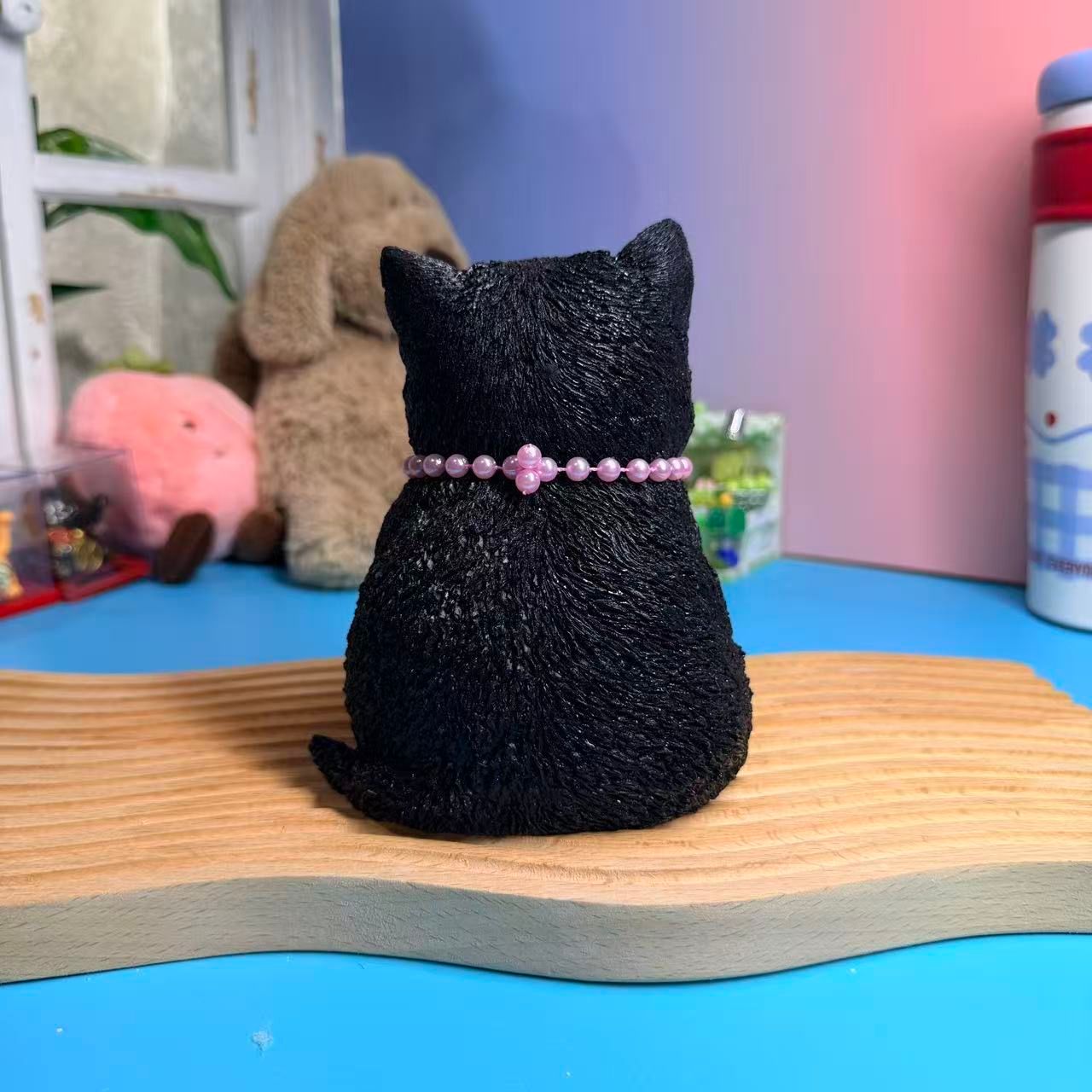 Black Sitting Cat Taba Squishy Toy Kawaii Cat Collectible