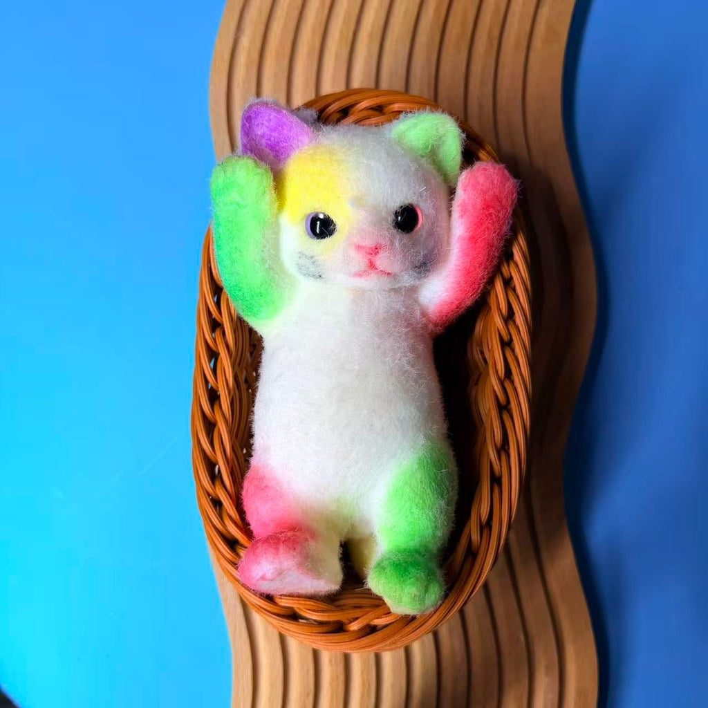 Rainbow Cradle Cat Taba Squishy Toy Colorful Kawaii Cat Squishy