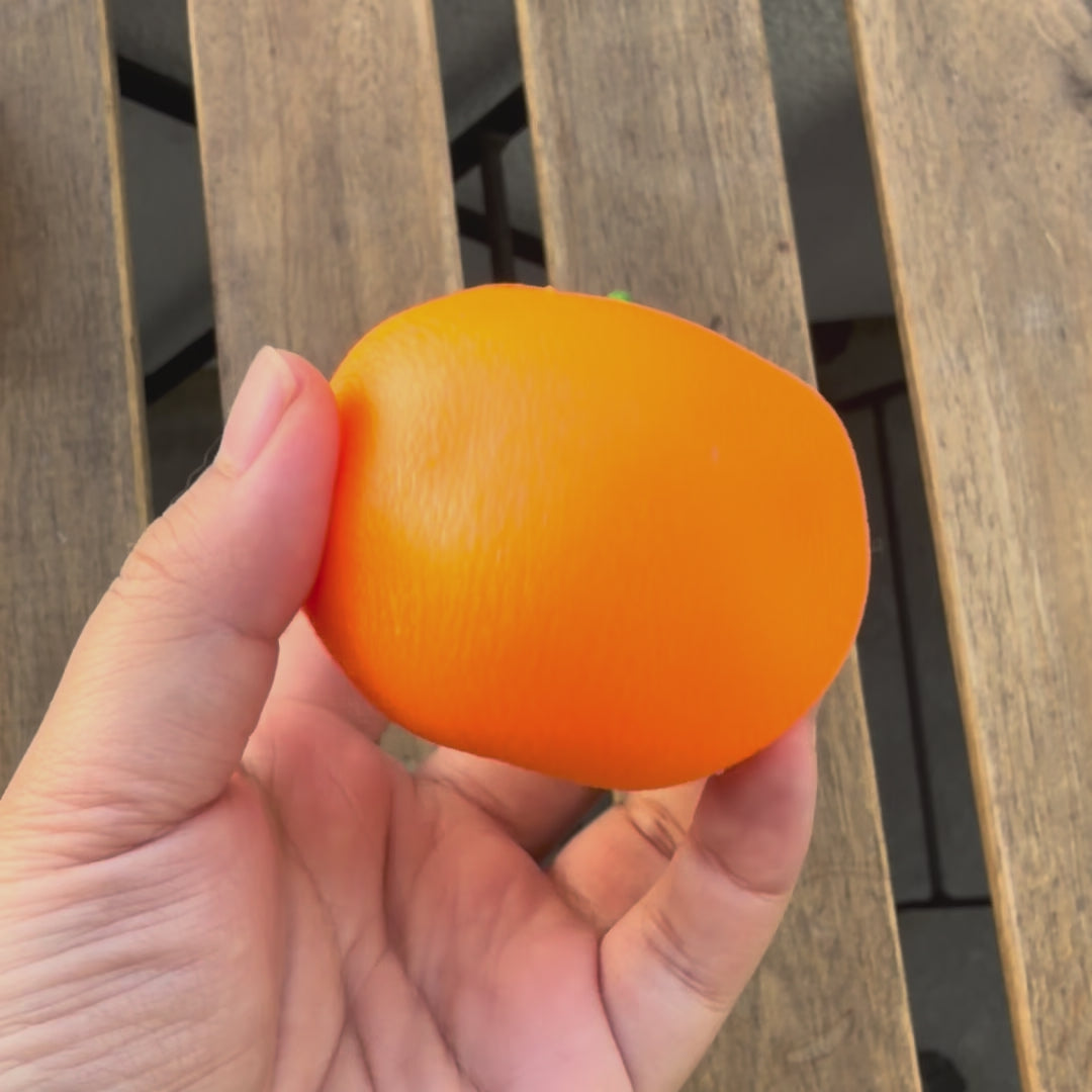 Crunchy Orange Stress Relief Ball Fruit Toy Cute Sensory Fidget Toy Kawaii Gift